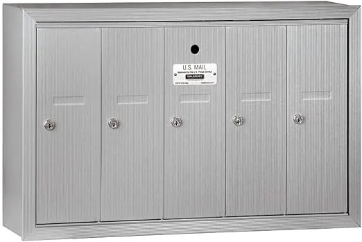 Vertical Mailbox, 5 Doors, Alum