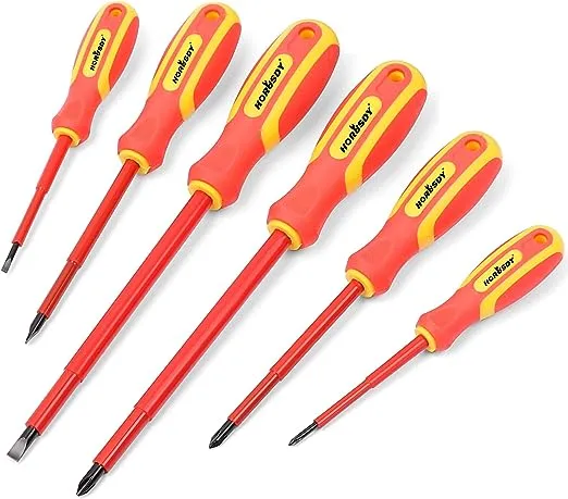 HORUSDY 6-Piece 1000v Insulated Screwdriver Set, Magnetic Tip Electrician screwdriver Set (Insulated Screwdriver Set)