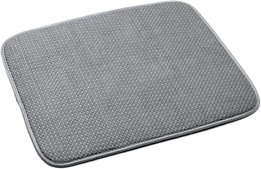 Norpro 18 by 16-Inch Microfiber Dish Drying Mat, Grey (359G), Pack of 1