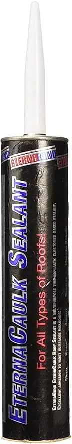 EternaBond EternaCaulk 10 Oz High-Performance, Multipurpose Thermoplastic Elastomer Based Sealant | Seal Roof Joints (Seams) and Tears, Flashings, Copings, Skylights, Gutters and More - White