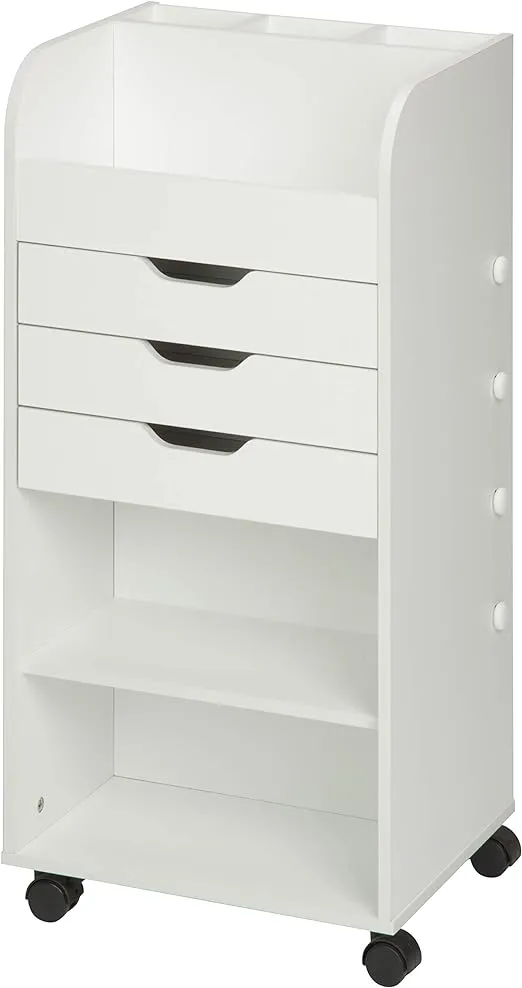 Honey-Can-Do 3-Drawer Craft Storage Cart CRT-06345 White 15.91" x 33.62"