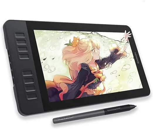 GAOMON PD1161 Drawing Tablet with Screen, Digital Art Tablet with Battery-Free Stylus, Tilt, 8 Shortcut Keys for Paint, Design, Illustration, Editing, 11.6-inch Graphics Tablet for Mac, Windows PC