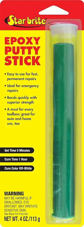 STAR BRITE 4 Oz Epoxy Putty Stick - Easy, Fast, Permanent Repairs Even Underwater - Repair Boat Hulls, Decks, Pools, Spas, Hot Tubs, Leaking Gaskets, Tanks, Gutters & More