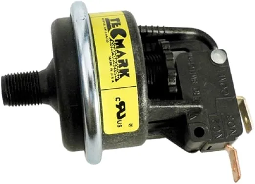 Tecmark (TDI) Pressure Switch: 25Amp Spno 1/8" Plastic