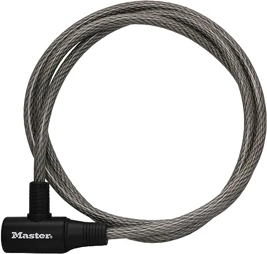 Master Lock Cable Lock, Keyed Bike Lock, 6 ft. Long, 8154DPF