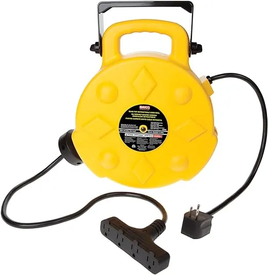 Bayco SL-8904 Cord Management & Reels, Yellow