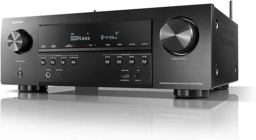 Denon AVR-S750H Receiver, 7.2 Channel (165W x 7) - 4K Ultra HD Home Theater (2019) | Music Streaming | New - eARC, 3D Dolby Surround Sound (Atmos, DTS/Virtual Height Elevation) | Alexa + HEOS