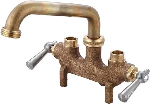 Central Brass 466 Two Handle Laundry Faucet Commercial Quality Wall Mount Easy Installation
