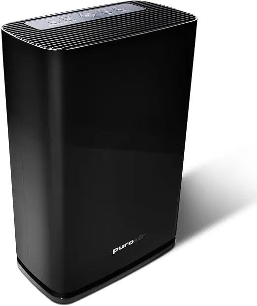 Powerful PuroAir HEPA Air Purifiers for Home Large Rooms - Covers 2,145 Sq Ft - Filters Up To 99% of Pollutants, Smoke, Pollen, Dust, and VOCs - Air Purifiers for Bedroom - Quiet HEPA Air Filter 36 dB