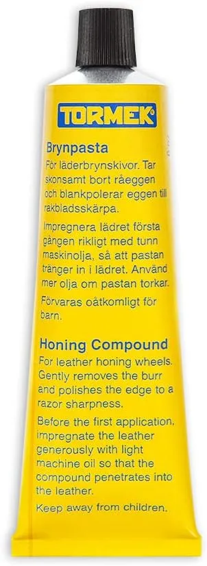 Honing Compound PA70 for Use with Tormek Sharpening Grinders T-7, T-4, and T-3, and also other leather strops. Creates Razor Sharp Edges on Knives and Tools.