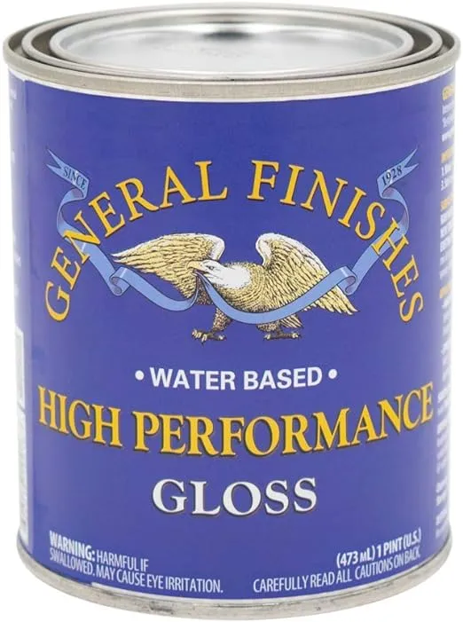 General Finishes High Performance Water Based Topcoat, 1 Pint, Gloss