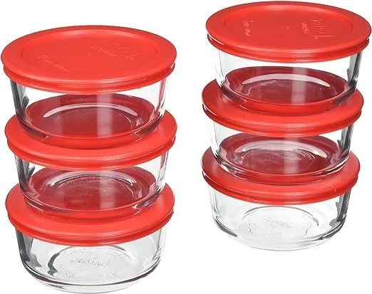 Pyrex 6-Piece Glass Food Storage Set with Lids ( 12-Piece)