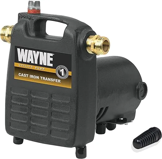 Wayne PC4 Cast Iron Portable Electric Water Removal Pump, Black