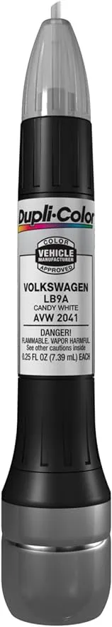Dupli-Color AVW2041 Scratch Fix All-In-1 Exact-Match Automotive Touch-Up Paint – Volkswagen Candy White – 0.25 oz. Paint Pen