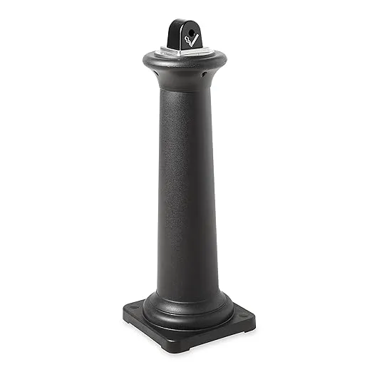 Rubbermaid Commercial Products GroundsKeeper Tuscan Smoking Receptacle, Black Metal, Outdoor for Parks/Outdoor Shopping Malls/Hotels