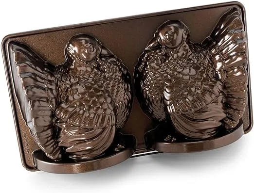 Nordic Ware 3-D Turkey Baking Pan, Medium, Bronze