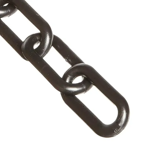Mr. Chain Plastic Barrier Chain, Black, 2-Inch Link Diameter, 25-Foot Length (50003-25)