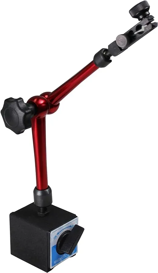 HFS(R Magnetic Base Stand with Adjustable Holder for 3/8" Digital Dial Test Indicator Gauge 132lbs/60kg Max Pull