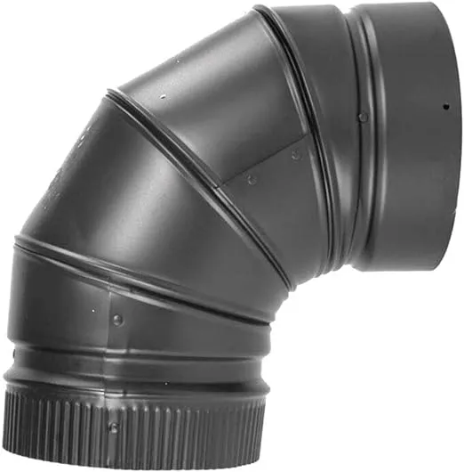 Selkirk Metalbestos Black 266230 6-Inch 90 Elbow Matte, 6 Inch (Pack of 1)