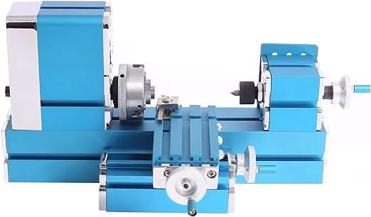 Mini Metal Lathe Machine DIY Tool Benchtop Wood Lathe Woodworking for Hobby Sience Education Modelmaking, AC110V-240V50/60HZ