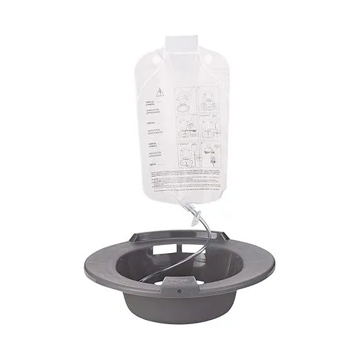 McKesson Sitz Bath with 2000 mL Bag, Plastic, Graphite, 500 mL Increments up to 2000 mL, 1 Count