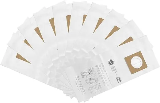 Hoover Commercial AH10143 Upright Bags for HushTone, Standard Filtration (Pack of 10), White