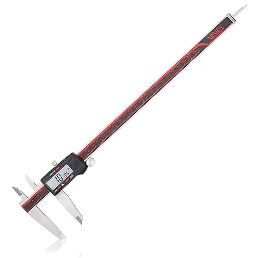 VINCA Digital Caliper, DCLA-1205 0-12 Inch/300mm, Inch/Millimeter/Fraction Conversion, Stainless Steel, Large LCD Screen