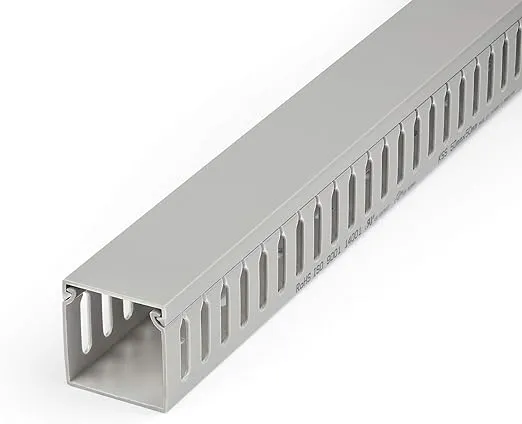 StarTech.com Open Slot Cable Management Raceway with Cover, 2"(50mm) W x 2"(50mm) H - 6.5ft(2m) Length - 1/4"(8mm) Slots, PVC Network Cable Hider/Wall Wire Duct, Max 80 Cables, UL Listed, TAA