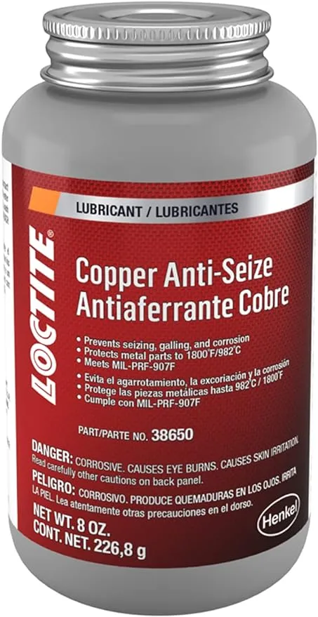 Loctite 555336 Copper Anti-Seize Lubricant Brush Top, 8-oz.