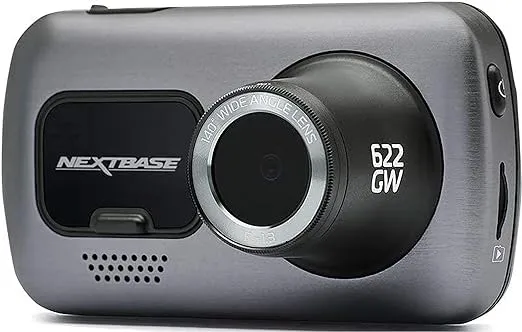 Nextbase 622GW Dash Cam Full 4K/30fps UHD Recording in Car DVR Camera- 140° Front- Wi-Fi, GPS, Bluetooth- Super Slow Motion @ 120fps- Image Stabilisation- what3words- Night Vision- Alexa Built-in