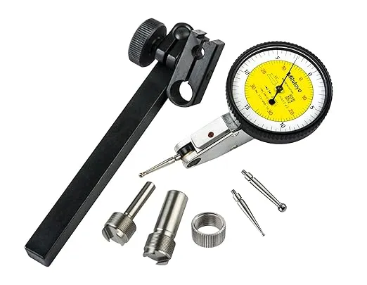 Mitutoyo 513-406-10T DIAL TI, Full, STD 0.03"/0.7 mm, 0.0002" Accuracy, 0.0005"/0.01 mm, Yellow/White