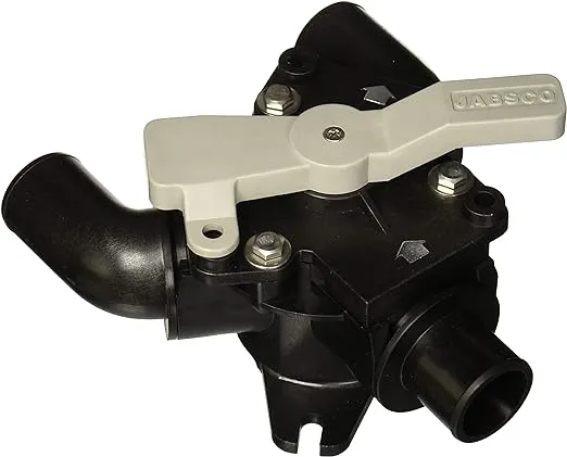 Jabsco 45490-1000 Marine Waste Tank Y-Valve,Black