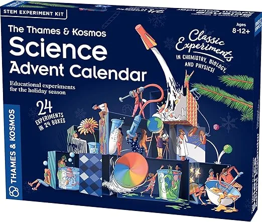 The Thames & Kosmos Science Advent Calendar | 24 STEM Experiments in Chemistry, Biology & Physics | Great for Winter Holiday Celebrations | Conduct Daily Experiments | Fun, Wholesome Family Tradition