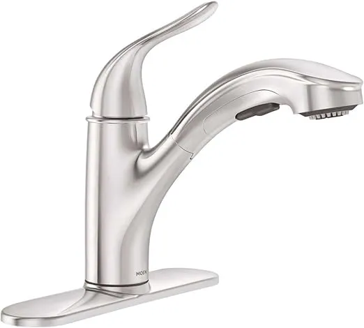 Moen Brecklyn Single-Handle Pull-Out Sprayer Kitchen Faucet with Power Clean in Chrome
