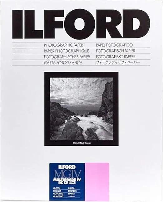 Ilford Multigrade IV RC Deluxe Resin Coated VC Paper, 8x10, 100 Pack (Glossy)