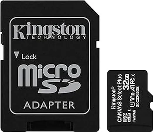 Kingston 32GB Canvas Select Plus microSDHC Card | Up to 100MB/s | A1 Class10 UHS-I | with Adapter | SDCS2/32GB