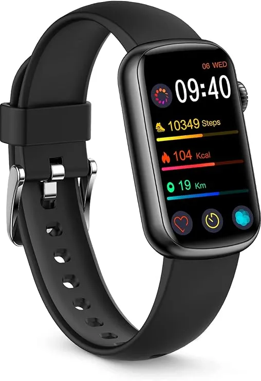 FITVII Slim Fitness Tracker with Blood Oxygen, Blood Pressure, 24/7 Heart Rate and Sleep Tracking, IP68 Waterproof Activity Trackers and Smart Watches with Step Tracker, Pedometer for Women Men