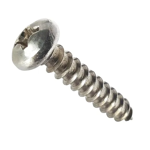 #2 x 5/8" Pan Head Sheet Metal Screws, Full Thread, Phillips Drive, Stainless Steel 18-8, Bright Finish, Self-Tapping, Quantity 100 Pieces by Fastenere