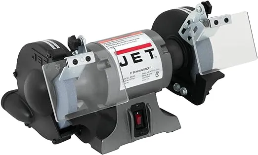 JET 6-Inch Bench Grinder, 3450 RPM, 1/4 HP, 115V 1Ph (Model JBG-6A)