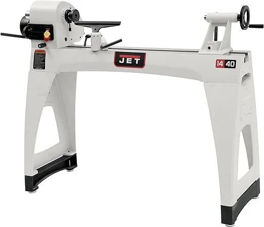 JET 14" x 40" Variable-Speed Woodworking Lathe with Legs, 1 HP, 115/230V 1Ph (Model JWL-1440VSK)