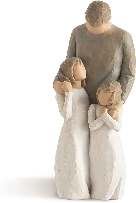 Willow Tree My Girls, Looking at You, I See Wonder, Joy, Strength, Celebrates Loving Relationships Between Parent and Children, Grandparent and Grandchildren, Sculpted Hand-Painted Figure