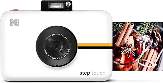 Kodak Step Touch | 13MP Digital Camera & Instant Printer with 3.5 LCD Touchscreen Display, 1080p HD Video - Editing Suite, Bluetooth & Zink Zero Ink Technology | White