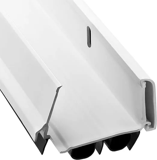 New: KS Hardware,Patent Pending, Adjustable Double Bubble Door Sweep, Draft Stopper, Under Door Seal for Exterior Doors, 1 3/4" x 36", White (36 inch)