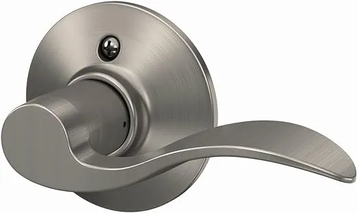 Schlage F170 ACC 619 RH Right Handed Accent Door Lever, One Sided Non-Turning Dummy Door Handle, Satin Nickel