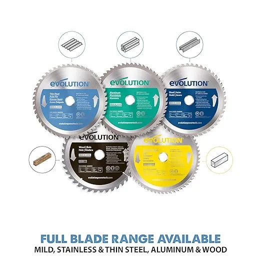 Evolution Power Tools 230BLADETS Thin Steel Cutting Blade, 9-Inch x 68-Tooth , Blue