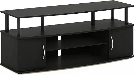 Furinno JAYA Large Entertainment Stand for TV Up to 55 Inch, Blackwood