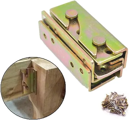 Bed Rail Bracket - Heavy Duty Non-Mortise Fasteners,Set of 4 (Screws Included)