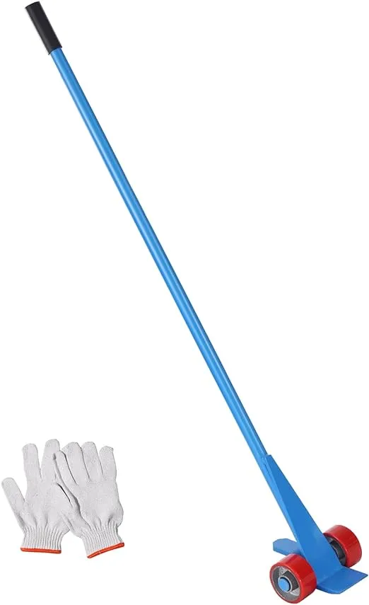 VEVOR Prylever Bar, 60-Inch Handle, 8818 lbs Weight Capacity, Pry Lever Bar Heavy Duty with 4’’ Wheels and Enlarged Welding Surface Prylever, Blue