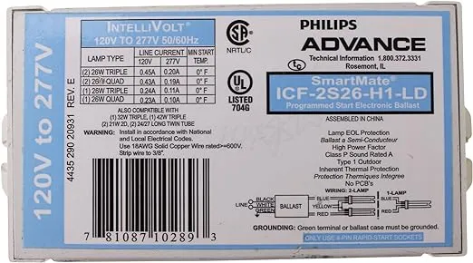 Advance 10289 - ICF-2S26-H1-LD Compact Fluorescent Ballast