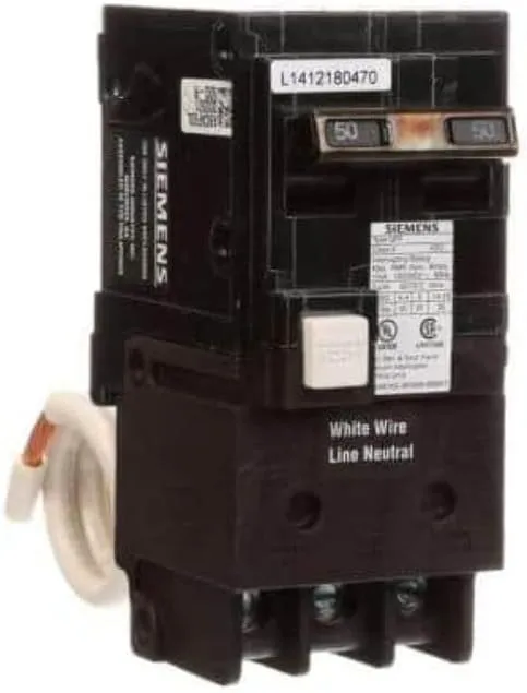 Siemens 50 Amp Double Pole Type QPF2 GFCI Circuit Breaker